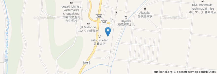Mapa de ubicacion de 千葉歯科医院 en Japón, Prefectura De Miyagi, 大崎市.