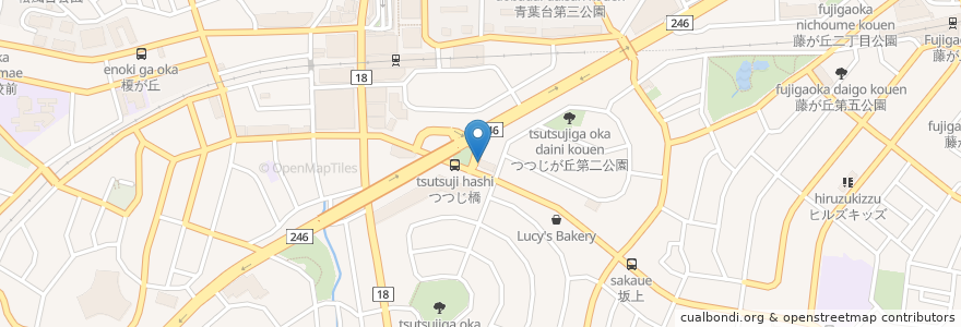 Mapa de ubicacion de フィル動物病院 en ژاپن, 神奈川県, 横浜市, 青葉区.