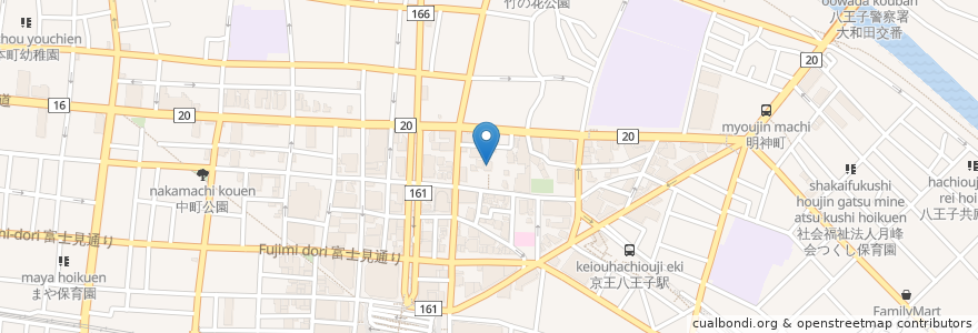Mapa de ubicacion de 福傳寺 en Japón, Tokio, Hachioji.