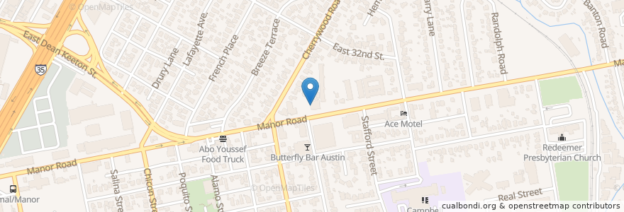 Mapa de ubicacion de Unit D en Verenigde Staten, Texas, Travis County, Austin.