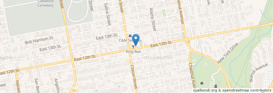 Mapa de ubicacion de Galloway's Sandwich Shop en États-Unis D'Amérique, Texas, Travis County, Austin.