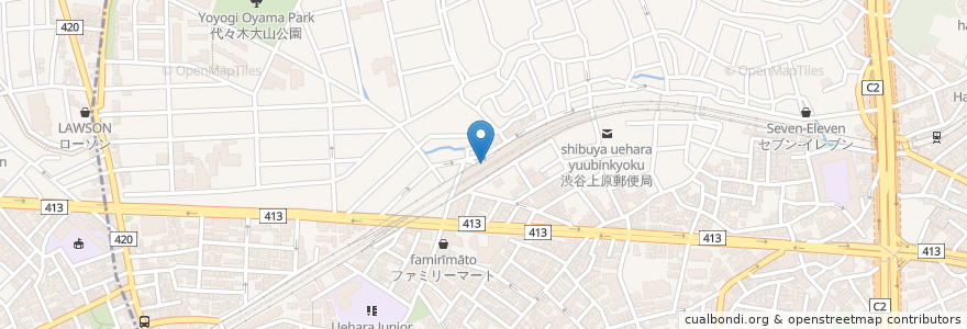 Mapa de ubicacion de オダクル代々木上原 en 일본, 도쿄도, 시부야구.