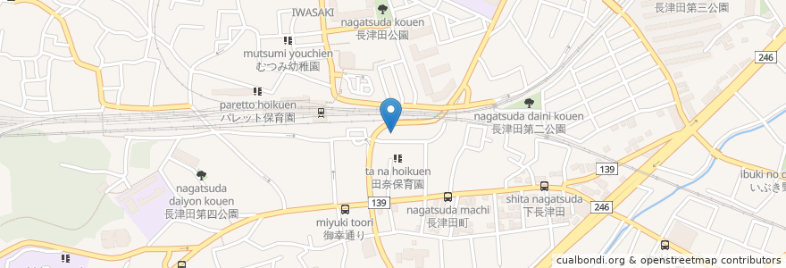 Mapa de ubicacion de ながつた脳神経外科 en Japan, Präfektur Kanagawa, Yokohama, 緑区.
