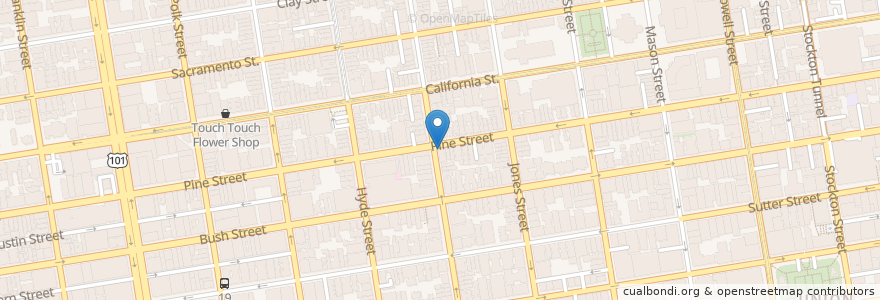 Mapa de ubicacion de City ATM en 美利坚合众国/美利堅合眾國, 加利福尼亚州/加利福尼亞州, 旧金山市县/三藩市市縣/舊金山市郡, 旧金山.