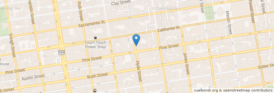 Mapa de ubicacion de Inga Donuts en United States, California, San Francisco, San Francisco.