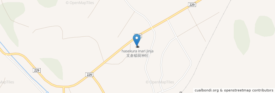 Mapa de ubicacion de 支倉稲荷神社 en اليابان, 宮城県, 宮城郡, 松島町.
