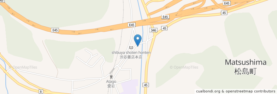 Mapa de ubicacion de 愛宕簡易郵便局 en ژاپن, 宮城県, 宮城郡, 松島町.