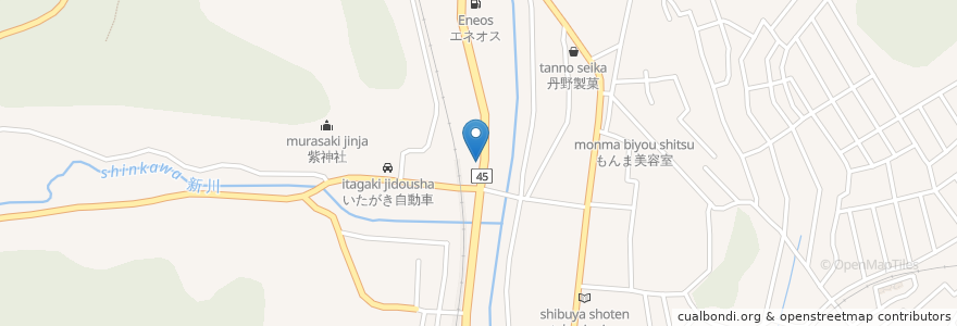 Mapa de ubicacion de レストラン四季亭 en Japão, 宮城県, 宮城郡, 松島町.