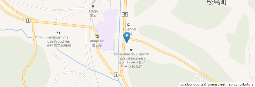 Mapa de ubicacion de はこだて屋台ラーメン 松島店 en 일본, 미야기현, 宮城郡, 松島町.