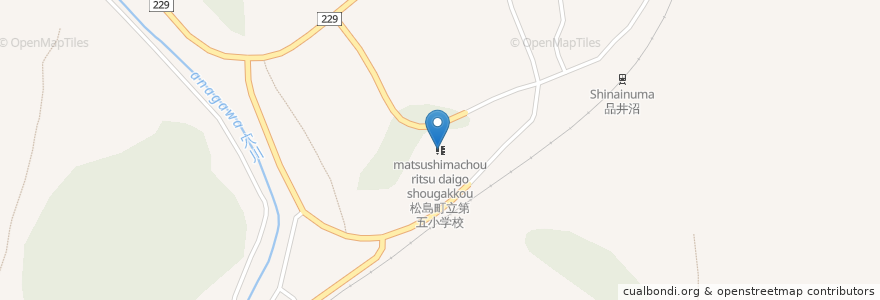 Mapa de ubicacion de 松島町立第五小学校 en Japonya, 宮城県, 宮城郡, 松島町.