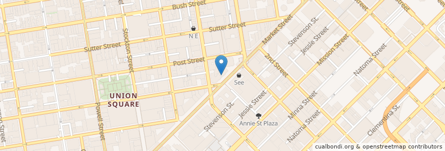 Mapa de ubicacion de Ginto en الولايات المتّحدة الأمريكيّة, كاليفورنيا, سان فرانسيسكو, سان فرانسيسكو.
