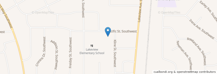 Mapa de ubicacion de Northwest Community Church en Estados Unidos De América, Washington, Pierce County, Lakewood.