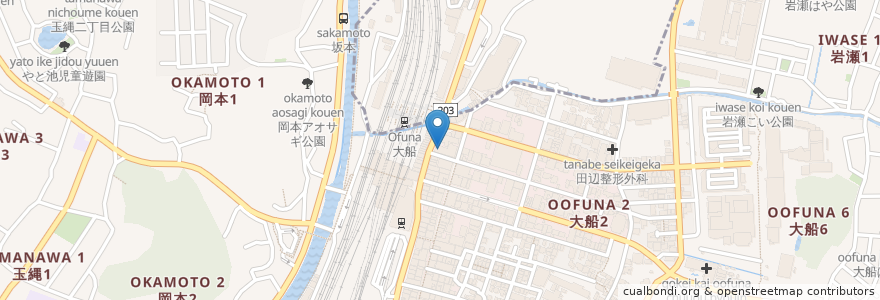 Mapa de ubicacion de 喫茶室ルノアール en 日本, 神奈川県, 鎌倉市.