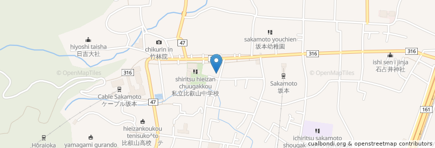 Mapa de ubicacion de 円教院 en Japan, Shiga Prefecture, Otsu.