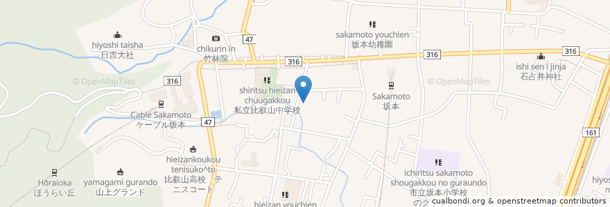 Mapa de ubicacion de 雙厳院 en Giappone, Prefettura Di Shiga, 大津市.