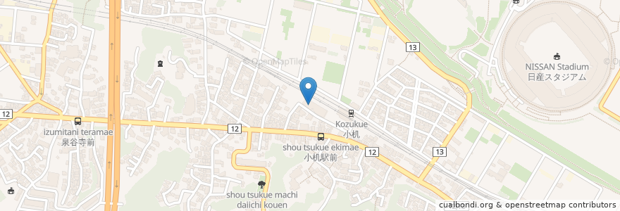 Mapa de ubicacion de 横浜市城郷小机地域ケアプラザ en اليابان, كاناغاوا, 横浜市, 港北区.
