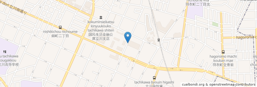 Mapa de ubicacion de 立川病院 外来入口 en Japón, Tokio, Tachikawa.
