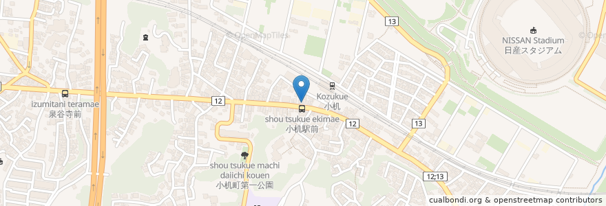 Mapa de ubicacion de トーラスコーヒー en ژاپن, 神奈川県, 横浜市, 港北区.