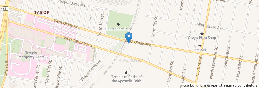 Mapa de ubicacion de Majestic Stones Baptist Church en United States, Pennsylvania, Philadelphia County, Philadelphia.