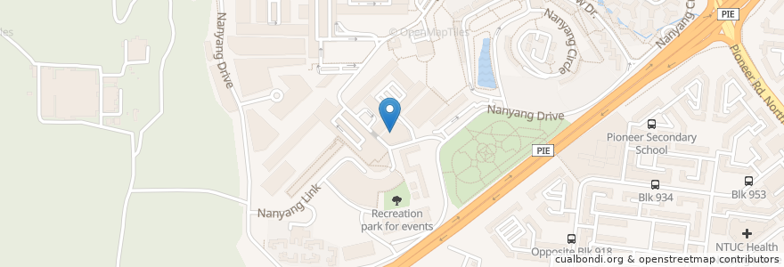 Mapa de ubicacion de Co-op@NTU Cafe en Сингапур, Southwest.