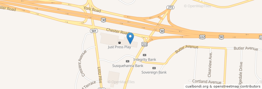 Mapa de ubicacion de Postal Connectons en Amerika Birleşik Devletleri, Pensilvanya, Lancaster County.