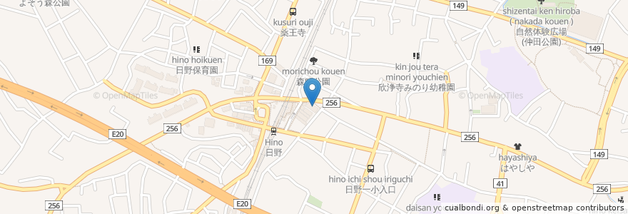 Mapa de ubicacion de とんとことん en Japão, Tóquio, 日野市.