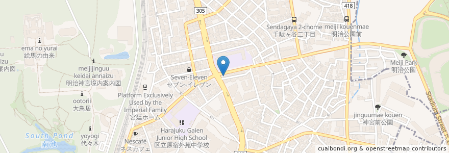 Mapa de ubicacion de 紫金飯店 en Japan, Tokyo, Shibuya.