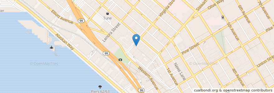 Mapa de ubicacion de Pike Market Medical Clinic en Verenigde Staten, Washington, King County, Seattle.