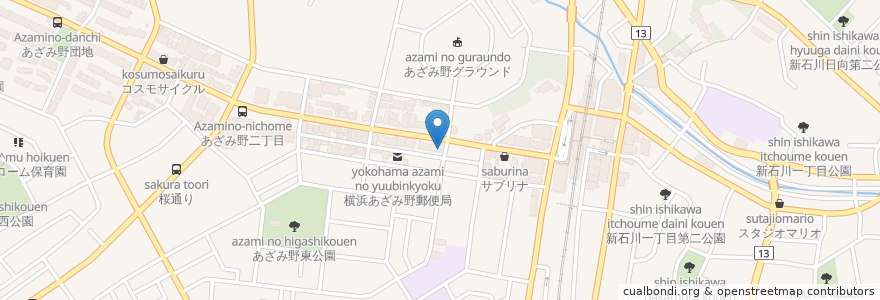Mapa de ubicacion de 玄品ふぐ en Japan, 神奈川県, Yokohama, 青葉区.