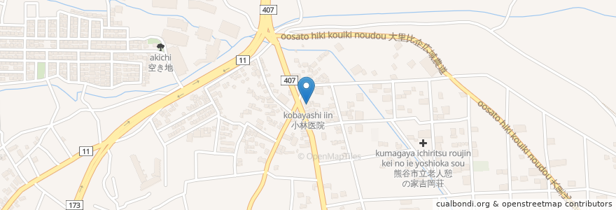 Mapa de ubicacion de 小林医院 en Giappone, Prefettura Di Saitama, 熊谷市.