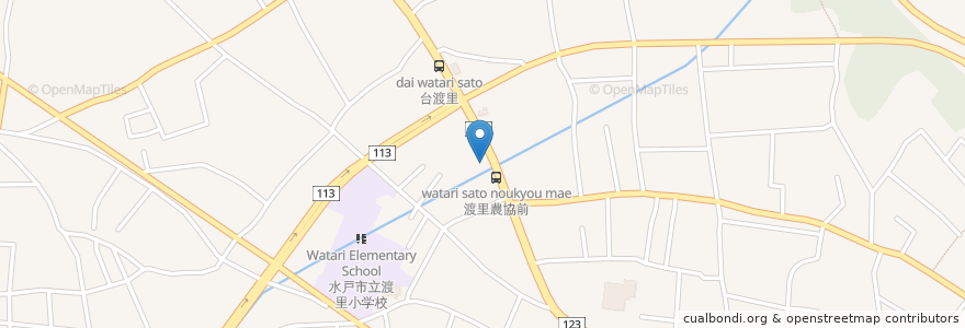 Mapa de ubicacion de モービル en Japonya, 茨城県, 水戸市.