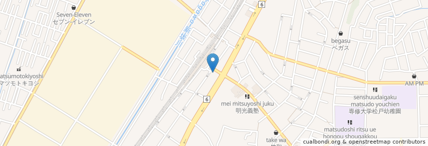 Mapa de ubicacion de 味さわ en Jepun, 千葉県, 松戸市.