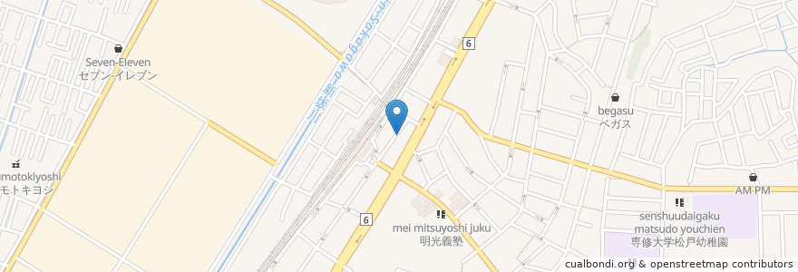 Mapa de ubicacion de ポプラ en 일본, 지바현, 松戸市.