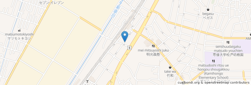 Mapa de ubicacion de 三和園 en Япония, Тиба, 松戸市.