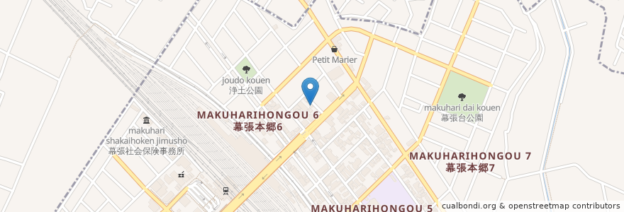 Mapa de ubicacion de 手羽唐・旨もん 手羽市 幕張本郷店 en Japón, Prefectura De Chiba, Narashino, 花見川区.