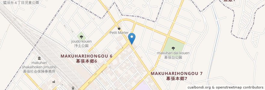 Mapa de ubicacion de サンク・オ・ピエ en Japon, Préfecture De Chiba, 習志野市, 花見川区.