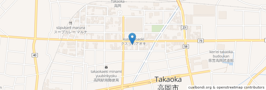 Mapa de ubicacion de らんぶる en Japão, 富山県, 高岡市.