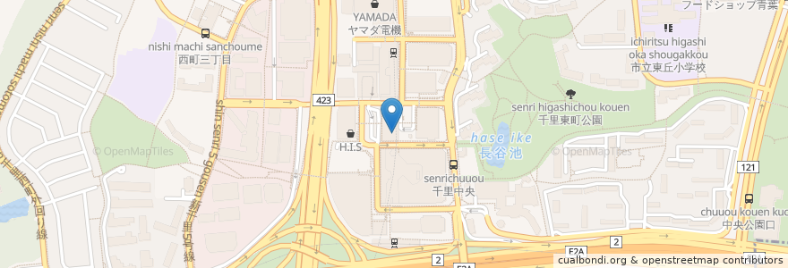 Mapa de ubicacion de 明石八 en 日本, 大阪府, 豊中市.