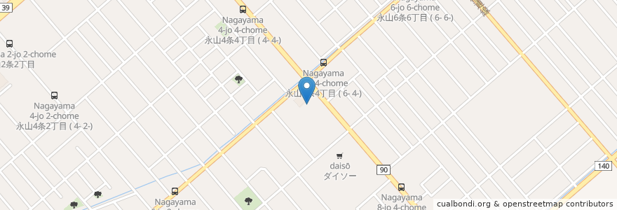 Mapa de ubicacion de 北々亭 en Япония, Хоккайдо, Округ Камикава, 旭川市.