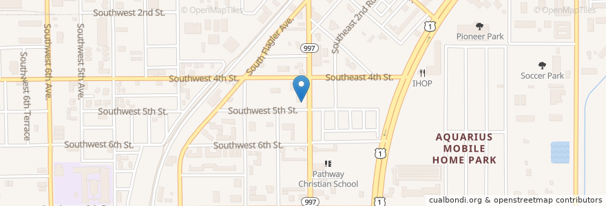 Mapa de ubicacion de Cafe Corralejo en 미국, 플로리다주, 마이애미데이드 군, Homestead.