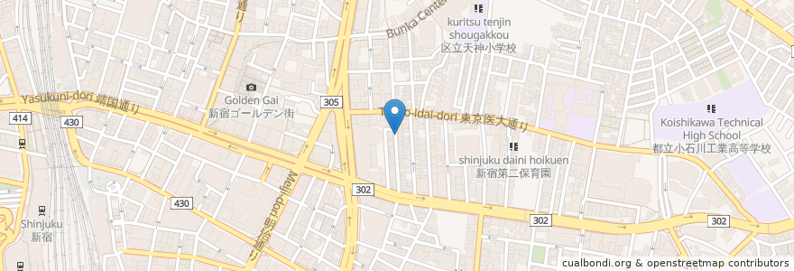 Mapa de ubicacion de パピヨン en 일본, 도쿄도, 신주쿠.