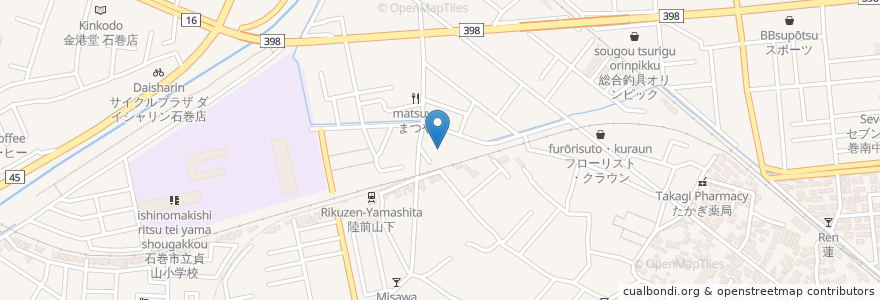 Mapa de ubicacion de 土井眼科医院 en ژاپن, 宮城県, 石巻市.