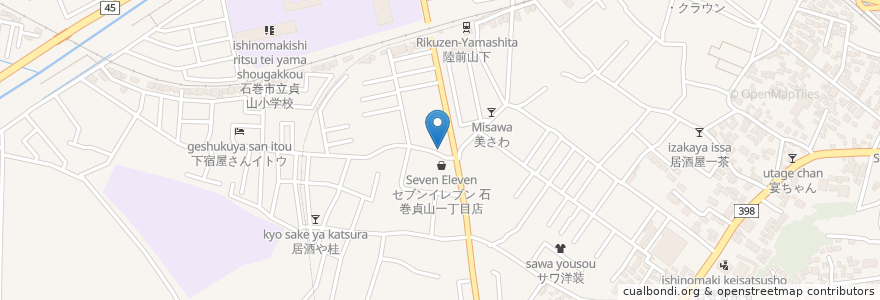 Mapa de ubicacion de 中華楼 山下店 en 日本, 宫城县, 石巻市.