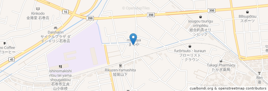 Mapa de ubicacion de 季節料理しんぱし en 日本, 宮城県, 石巻市.