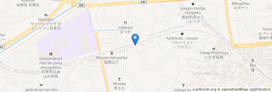 Mapa de ubicacion de いつものところ en Japonya, 宮城県, 石巻市.