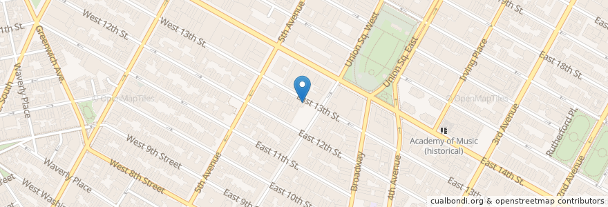 Mapa de ubicacion de Taboonette en ایالات متحده آمریکا, New York, نیویورک, New York County, Manhattan.