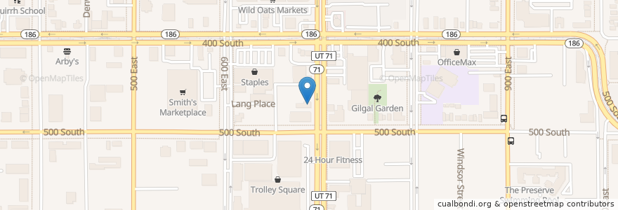 Mapa de ubicacion de Big Daddy's Pizza en Estados Unidos Da América, Utah, Salt Lake County, Salt Lake City.