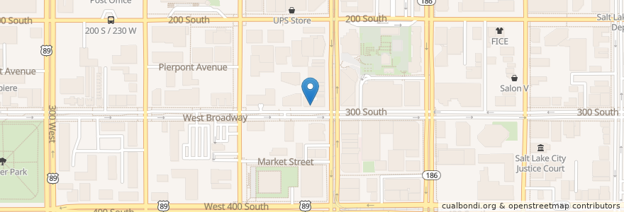 Mapa de ubicacion de Itto Sushi en Amerika Birleşik Devletleri, Utah, Salt Lake County, Salt Lake City.
