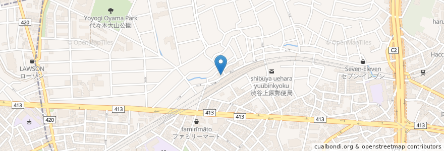 Mapa de ubicacion de まるしゑ en Japan, 東京都, 渋谷区.