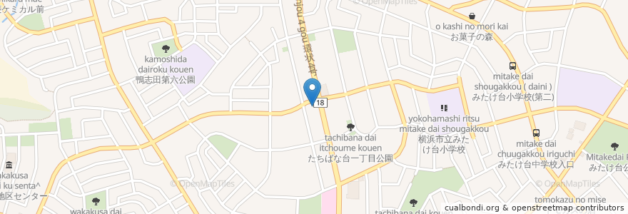 Mapa de ubicacion de ESSO en Japón, Prefectura De Kanagawa, Yokohama, 青葉区.
